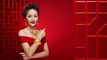 婚嫁黄金人物平面广告拍摄案例   深圳黄金珠宝拍摄公司
